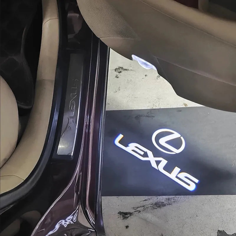 2Pcs Accessory For Lexus UX UX250H IS250 RX300 350 330 RX450h GX470 460 IS200 300 ES300h ES250 LS46 LED Projector Car Door Light