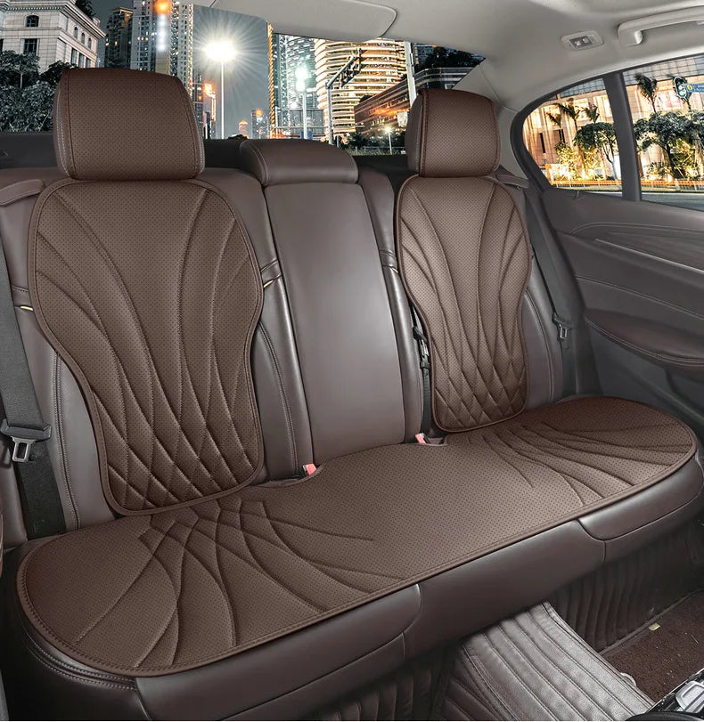Sporty Universal Car Seat Cover Four Season Auto Perforated Leather Breathable Anti-Slip Covers Cushion SUV Car Seat Protection