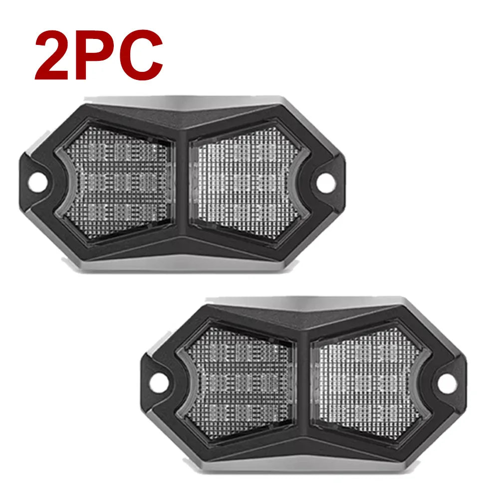 Exterior Atmosphere Light Auto Bottom Light Lamp Underbody Led Neon Lights 18 LED Car Truck LED Rock Light 12V 24V Van Lorry