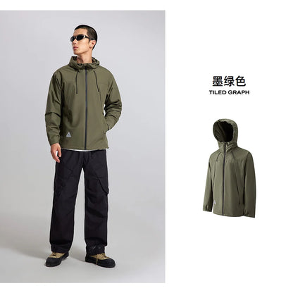 Metersbonwe Men's Windproof Warm Jacket Light Rain Proof Coat New Commuter Hooded Jackets Mesh Lining Male Fall Winter Outerwear