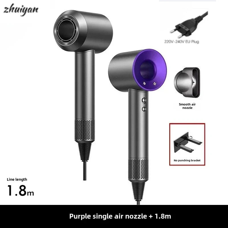 2026 Professional Leafless Wall-mounted Hair Dryer Negative Ion With Air Collecting Scattering Nozzle Salon Tool For Home Travel