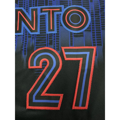 Custom Name And Number Men's Embroidery Baseball Jersey Toronto Black V-Neck Personalized Short Sleeve Button Down DIY Shirts
