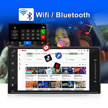 7" 4-64GB For Toyota Kluger 2007-2013 Car Stereo Radio Wireless Apple Carplay Android Auto Head Unit FM GPS BT
