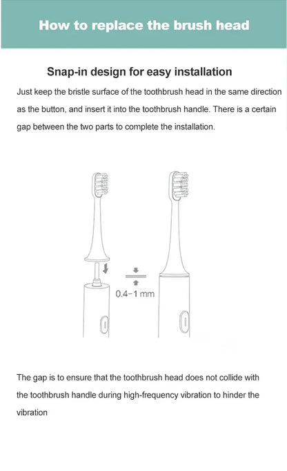 4/8PCS For XIAOMI MIJIA T100 Replacement Brush Heads Sonic Electric Toothbrush DuPont Soft Bristle Suitable Nozzles