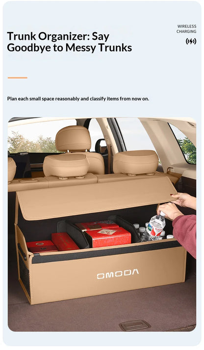 Suitable for Omoda s5 fx 9 EV PHEV C5 E5 C9 7 8plus car trunk storage box folding storage box large capacity storage box
