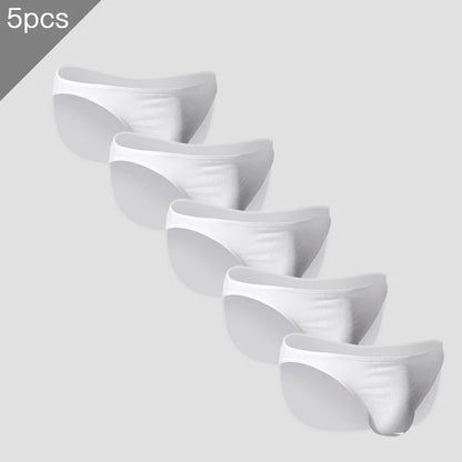 5pcs  Men's briefs U convex mode thin stretch sexy low waist tight narrow hem underpants