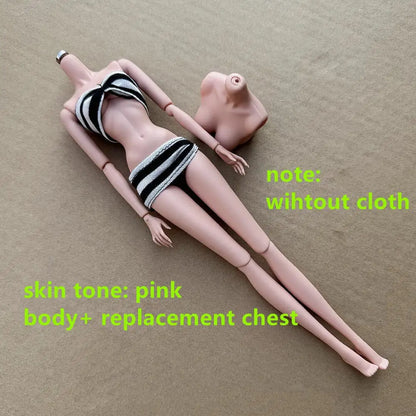 NEW LULY 1/6 Doll Body 2024 Version 12 Skin Tones High Quality Joints Removable Doll Body With Replacement Chest
