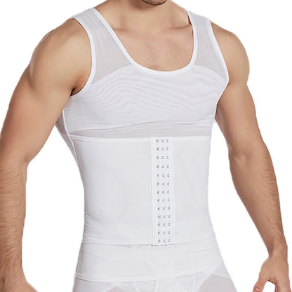 Men's Body Shaper Compression Vest Abdomen Shapewear Tummy Slimming Sheath Gynecomastia Shapers Corset Waist Trainer Fajas Tops