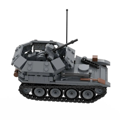 WW2 German Flakpanzer I Panzer I & Flakpanzer 38(t) Light Anti-Air Vehicle Custom Military Building Brick Toy Model Collection