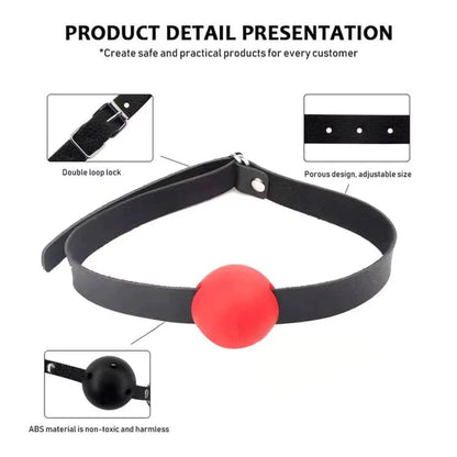 SM Adult Sex Toy For Both Men And Women, Leather PVC Mouth Ball Prop, Couple Sex Training Product, Tool And Toy