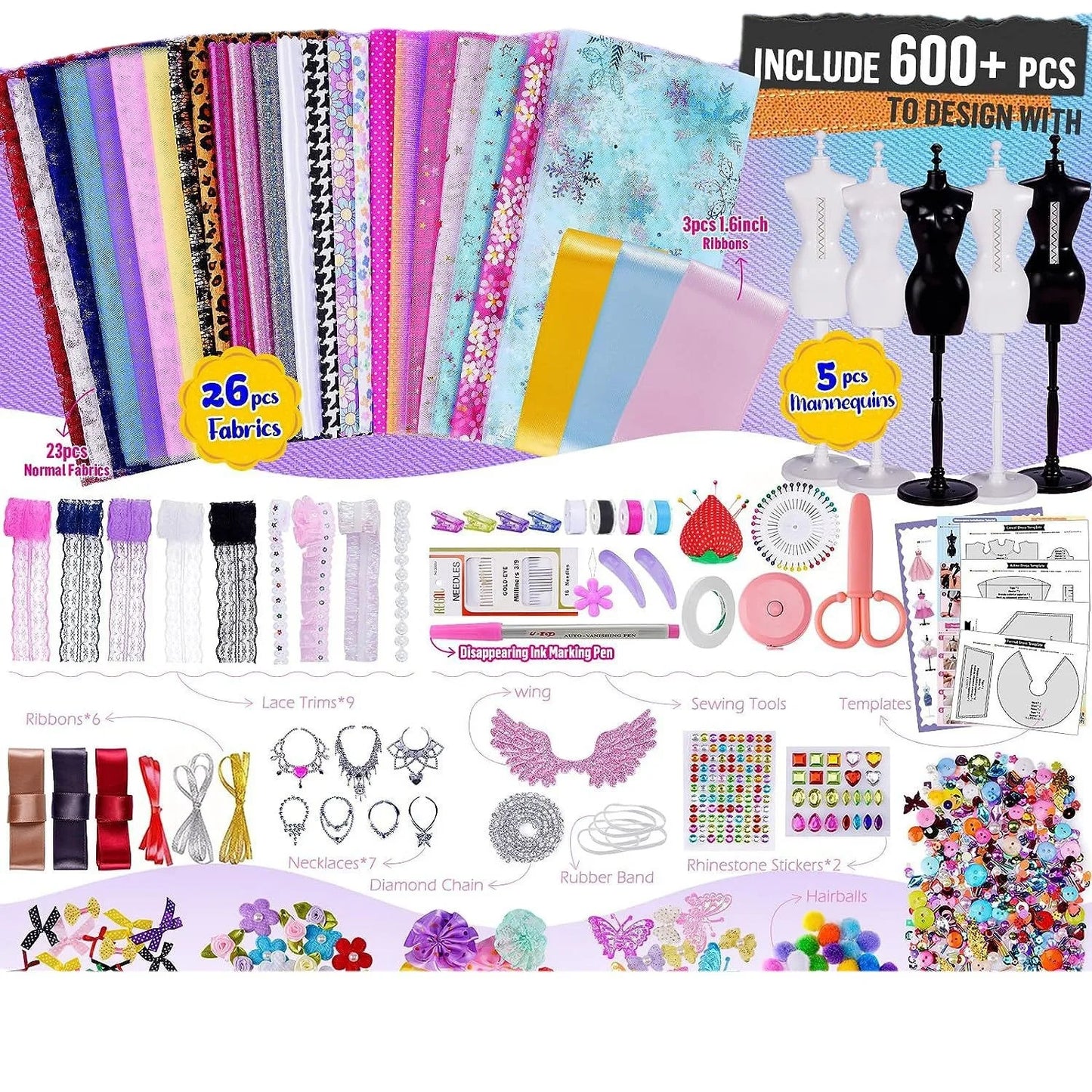 DIY Doll Clothes Craft Kit - Creative Gift for Kids, Handmade Art & Home Decoration