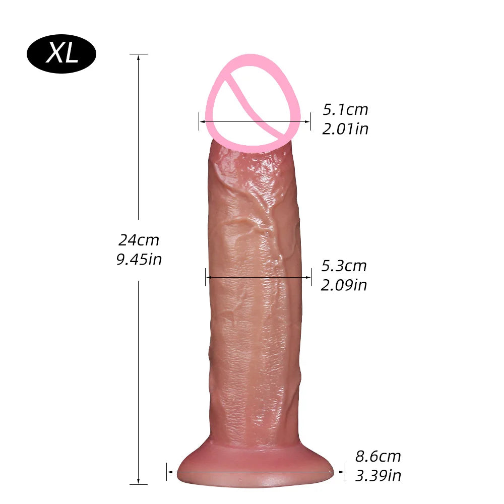 5 Sizes Realistic Dildo Sex Toys for Women Soft Huge Penis Suction Cup Thick Anal Dildo Adult Masturbator Cock Dick Butt Plug