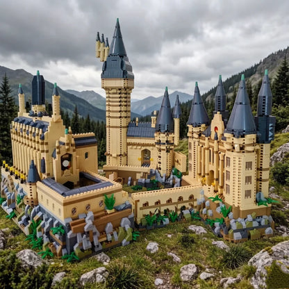 Creative Magic Castle Building Blocks with Light STEM Educational Toy Model Kit Desktop Decoration  Assembly Kit Gift for Kids