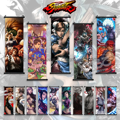 Fighting Game Street Fighter Home Decoration Hanging Painting Gouken Figures Wall Artwork Scrolls Picture Canvas Print Poster
