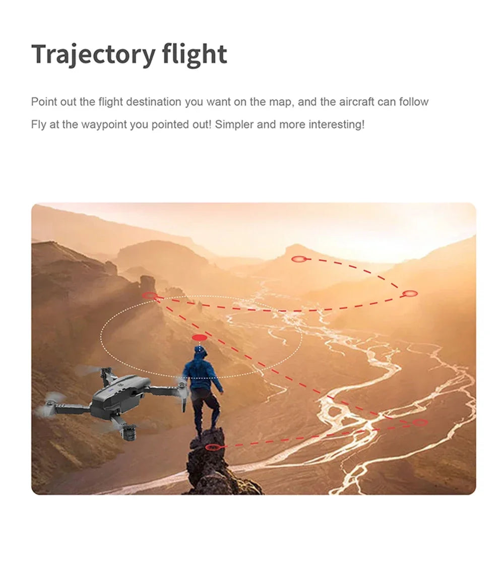 E99 Folding Drone Quadcopter Remote Control Handle Four Axis Aircraft HD 4K Photography UAV Altitude Fixation