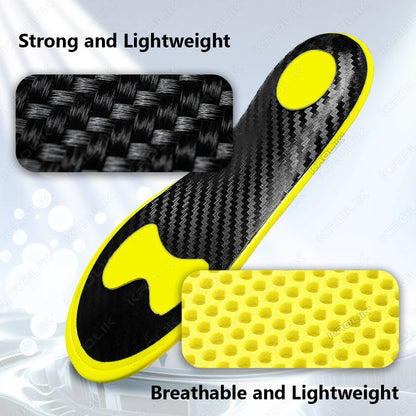 Premium Carbon Fiber Shoe Insoles For Men Women Enhanced Bounce Impact Reduction Athletic Basketball Shoe Cushioning