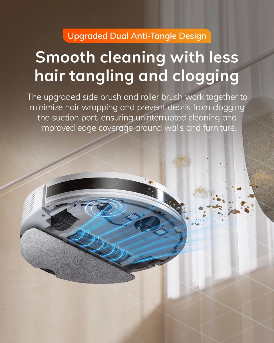 ILIFE V30 Robot Vacuum Cleaner, Laser Navigation, 10000Pa Suction, Up to 150min Runtime, APP Control, Customizable cleaning