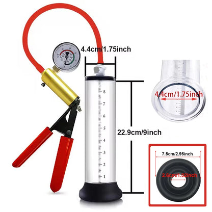 Acrylic Penis Pump Manual Penis Enlarger Sex Toy For Men Vacuum Pump Male Masturbation Penis Extender Trainer Adults Sex Product