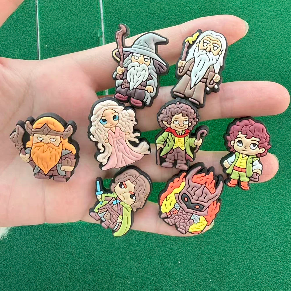 16-100pcs Tot Toys Trend Cartoon Figure Shoe Charms For Sandals, Shoe Decoration Accessories Shoe Pins Great Gift For Men Women