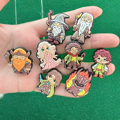 16-100pcs Tot Toys Trend Cartoon Figure Shoe Charms For Sandals, Shoe Decoration Accessories Shoe Pins Great Gift For Men Women