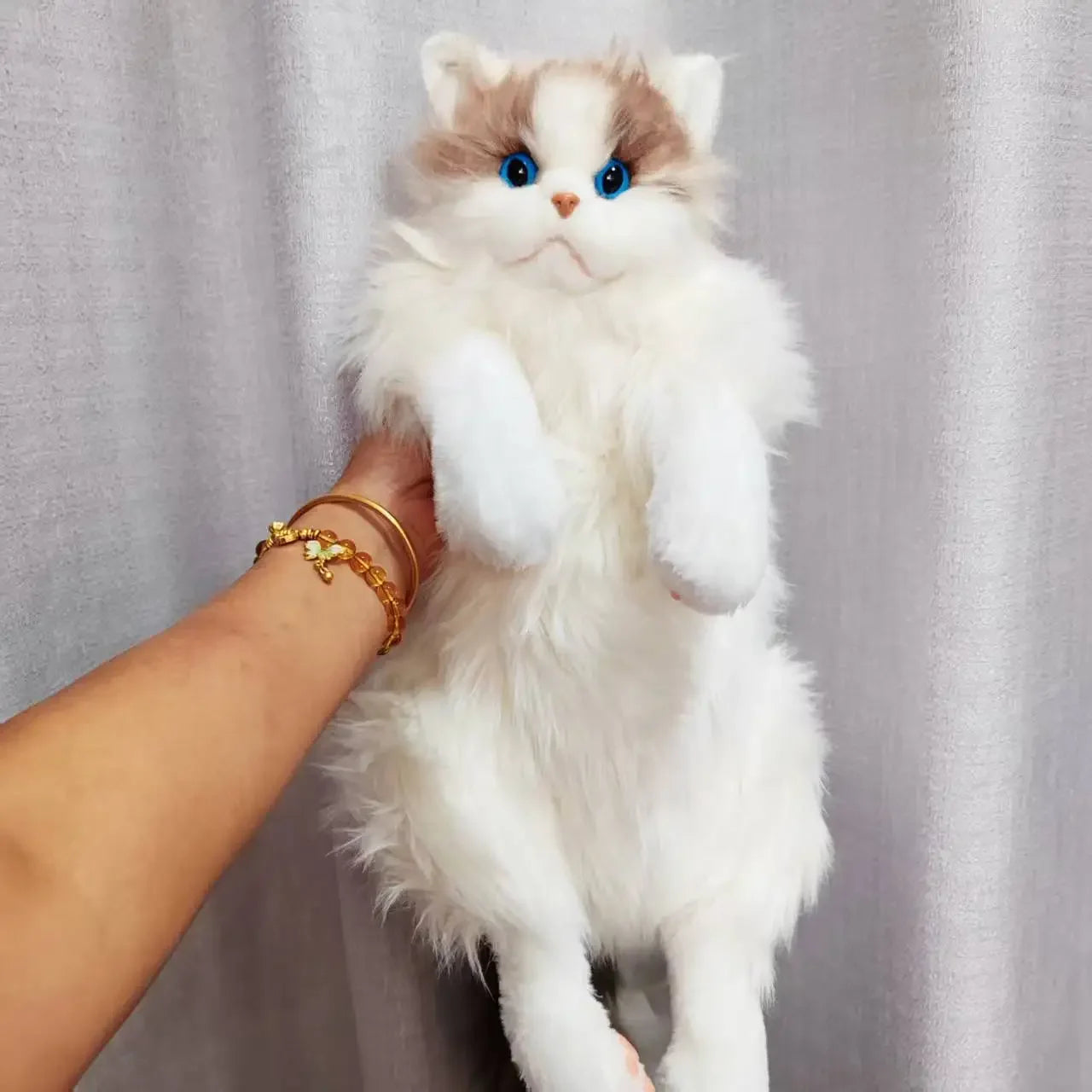 2026 Realistic Calico Cat Plush Backpack - Lifelike Stuffed Animal Purse, Cute Collectible Doll Gift for Cat Lovers