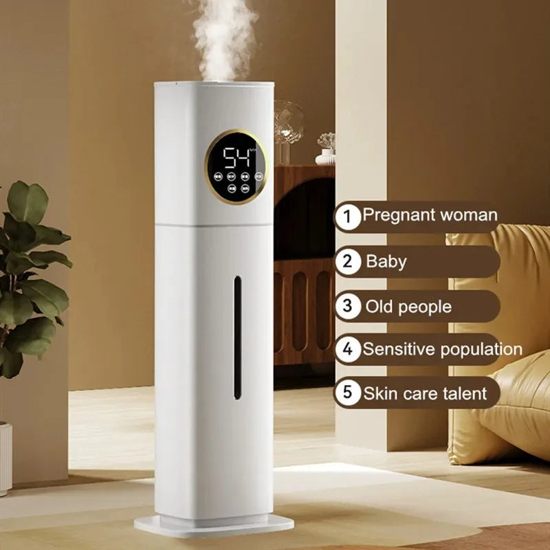 Floor Standing Humidifier Large Capacity Ultra Quiet Sterilization Purification for Nursery Bedroom Air Conditioned Room