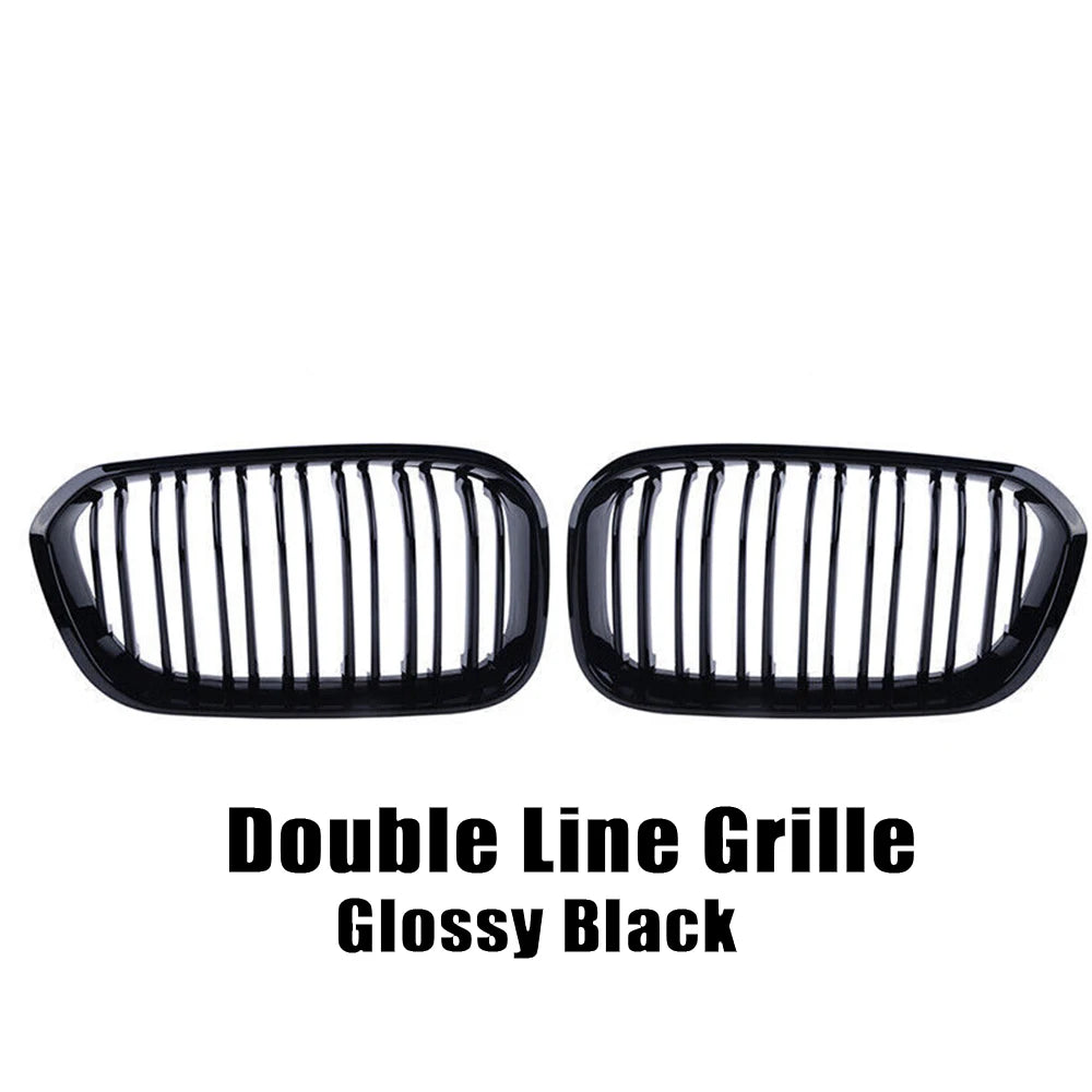 XVIP Front Bumper Kidney Grille Racing Grills For BMW 1 Series F20 F21 2015-2019 Replacement Double Slat Gloss Black Grilles