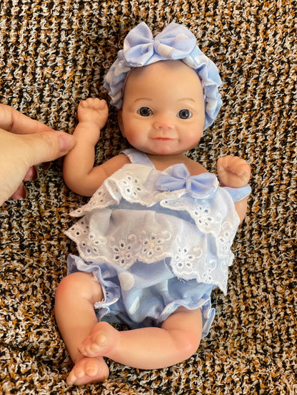10 Inch Cute baby Reborn Handmade Bebe Newborn Doll 3D Painted  Bebe Reborn Doll
