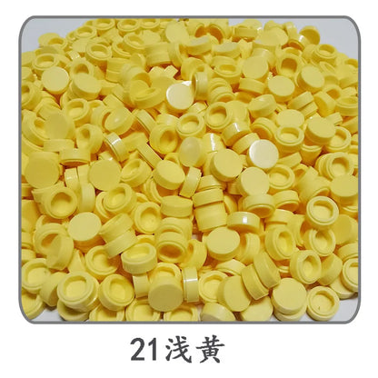 900pcs 52 Colors City Building Blocks Flat Tile 1x1 Round Bricks DIY Enlighten Blocks Parts 98138 Blocks for Children Boys Girls
