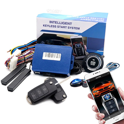 auto universal central locking anti-theft car immobilizer Car alarm central lock Start stop remote start button for cars starter