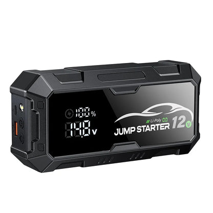 Portable 12V Car Emergency Starting Power Bank Car Jump Starter with Integrated Tire Inflator for Automobile Tyre Inflation