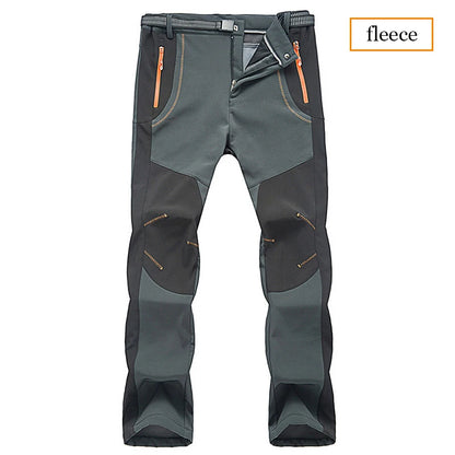 2024 Winter Fleece Hiking Pants Thick Warm Waterproof Trousers Windproof Outdoor Soft Shell Trousers Trekking Camping Ski Pants