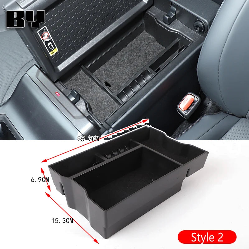 for Toyota RAV4 2026 Center Console Armrest Storage Box Anti-slip Organizer Tray Car Interior Accessories Black