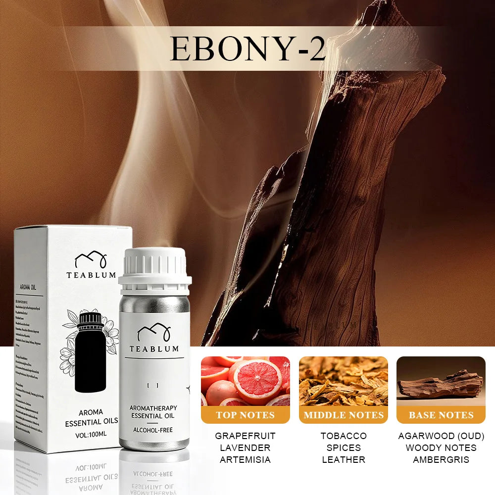 TEABLUM 100ML Aromatic Hotel Essential Oil Hotels Home Air Freshener Pure Plant Essential Oil Alcohol Free for Electric Diffuser