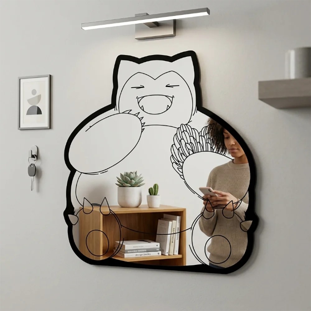 Dragon Ball Classic Prince Vegeta Anime Mirror Anime Line Drawing Mirror Stylish Otaku Vanity Mirror for Dragon Ball Lovers