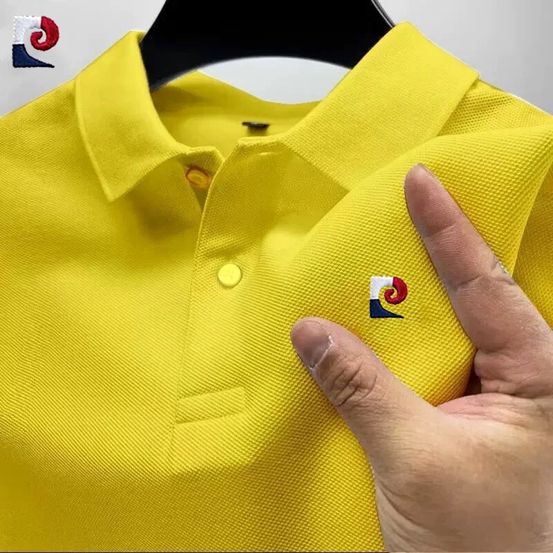 Summer Men's High-Quality Short-Sleeved Polo Shirt New Fashionable, Casual, Comfortable, Cool and Breathable Top