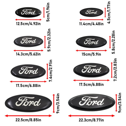 Car Logo Badge Front Rear Grille Hood Bonnet Trunk Emblem Stickers For Ford Focus Mondeo Edge Ecosport Ranger Fiesta Fusion Kuga