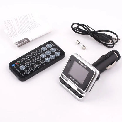 Wireless FM Transmitter Radio Adapter FM12B 1.44 Inch LCD Bluetooth Car MP3 Player Handsfree USB Car Charger Remote Control