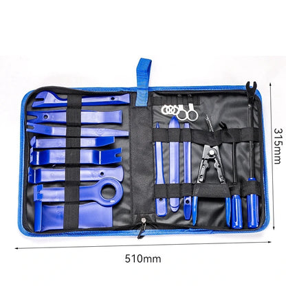 19Pcs Trim Removal Tool Set & Clip Plier Upholstery Remover Nylon Car Panel Removal Set with Portable Storage Bag