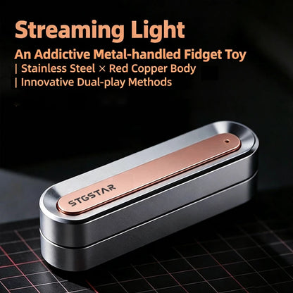 EDC Fidget Toys Magnetic Push Slider Crisp Sound Mechanical Ratchet Fidget Spinner ADHD Anxiety Stress Relief Toy ADHD Desk Toy