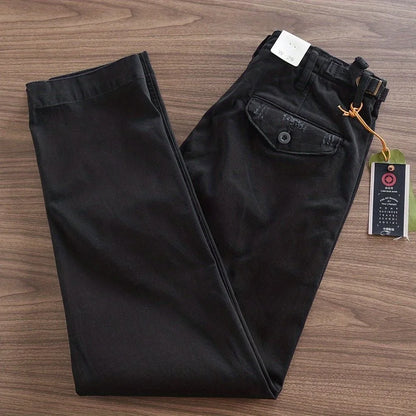 Men's Retro American Casual Pants Straight Leg Workwear Trousers Wear Resistant Outdoor Dirt Resistant Autumn Winter Heavy Duty