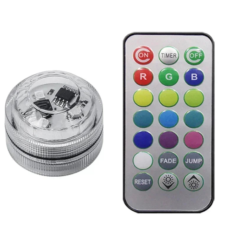 1-10pcs LED Car Interior Environmental Light Remote Control Decoration Car Roof Foot Atmosphere Light Rolor Batter