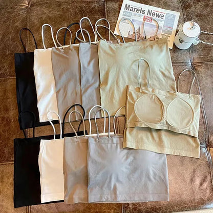 Base Layer Csole Women Summer Inner Wear with Chest Pad One oulder Design Unique Outerwear Beautiful Ba Tube Top