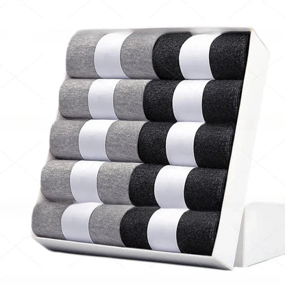 5 10 Pairs Men Socks Cotton Blend Black Business Casual Soft Breathable for  Spring Summer Autumn Winter Size 6-13