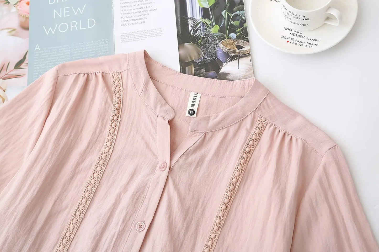 Slimming Short Sleeve Shirt for plus Size Women Stylish French Style Loose Fit Summer Top Single Button Closure Regular Length