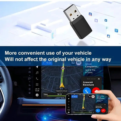 Wireless CarPlay Android Auto 2IN1 Type-C USB Wired to Wireless CarPlay Android Auto Adapter Bluetooth for VW Audi Volvo Toyota