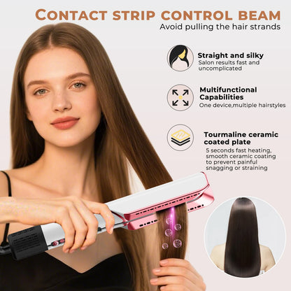 TINSOL New 2-in-1 Multifunctional Hair Dryer Air Straightener Negative Ion Hair Styling Tool Long-Lasting Styling Tool