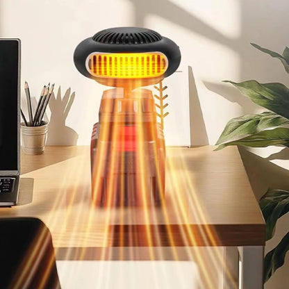 170W Electric Heater Fan Battery Powered Portable Small Space Heater USB Adjustable Thermostat Heater for Car No/With Battery