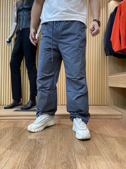 Waterproof Duck down Filling Winter Pants Unisex Warmth Walking Furnace Northeast Style Youth Casual Long Straight Tube Pants