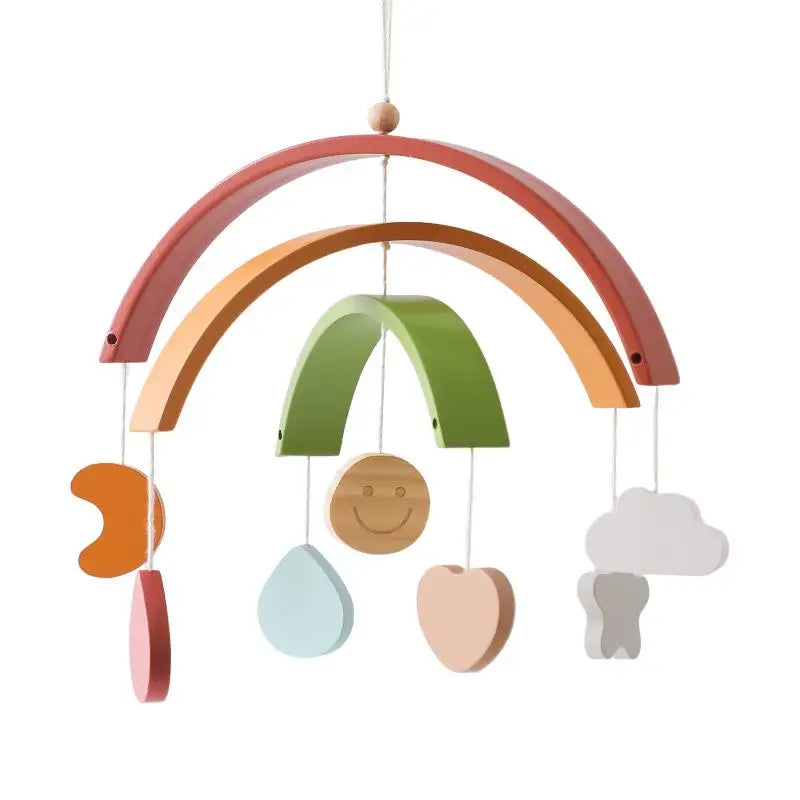 Baby Mobile Crib Bed Bell Musical Rattles Toys Soft Felt Cartoon Animal for Infants Nursery Mobiles Forest Animals Crib Toys